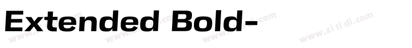 Extended Bold字体转换 Extended Bold字体转换